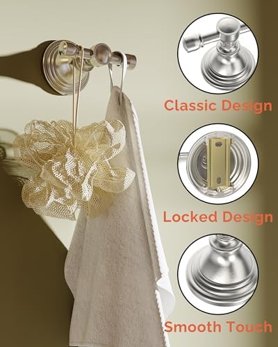 Sturdy Stainless Steel Towel Hook Wall-Mounted for Bathroom Kitchen Bedroom RV