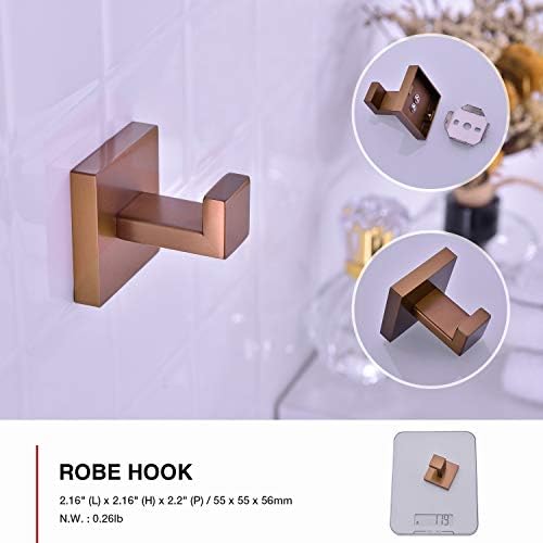TRUSTMI Rose Gold 5-Piece Bathroom Hardware Set