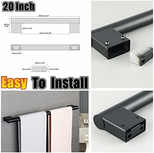Premium Black Towel Bar