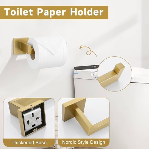 Brushed Gold 5-Piece Bath Set