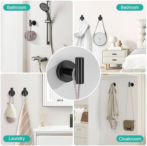 4-Piece Matte Black Towel Bar Set for the Bathroom