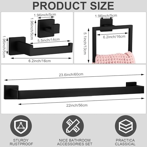 Gisafai 10-Piece Bathroom Hardware Accessories Set