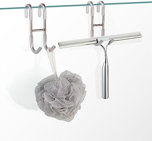 Roomy and Durable Frameless Shower Door Hook Set