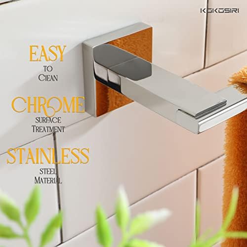 KOKOSIRI Rust-Proof Polished Chrome Towel Holder Bar