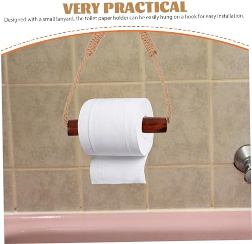 Elegant Wall-Mounted Toilet Paper Holder Rustic Rope Design