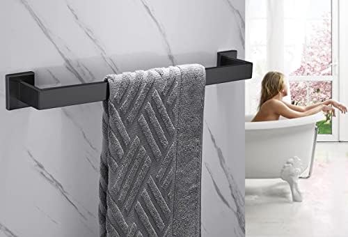 Matte Black 24-Inch Rust-Resistant Towel Bar