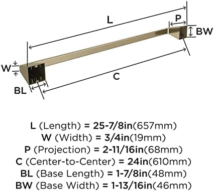 Amerock BH36004BBZ Towel Bar