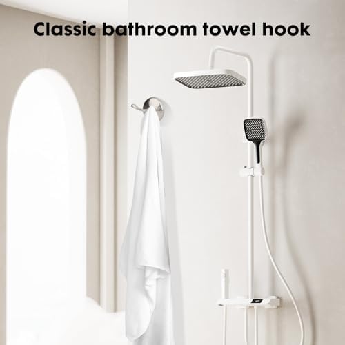 Double Pack Brushed Nickel Towel Hooks
