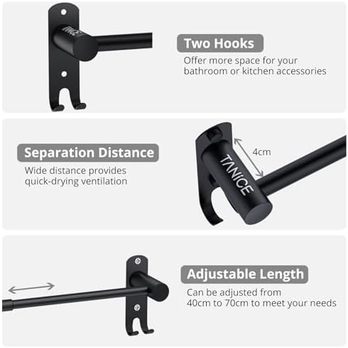 Stainless Steel Towel Bar Retractable with screws for Bathroom Kitchen