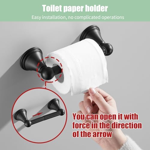 5-Piece Bathroom Accessory Set Modern Bath Hardware Space-Saving Design
