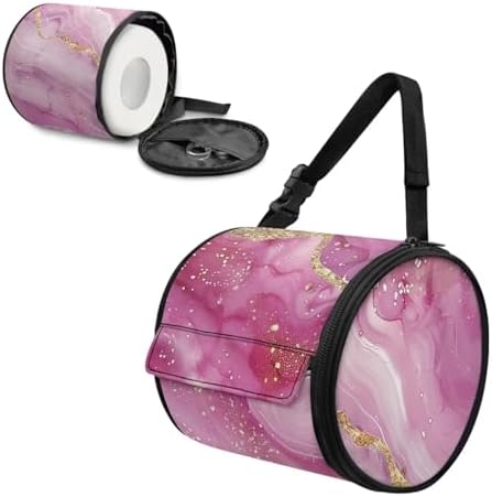 Pink Marble Toilet Paper Holder Hanging