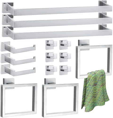 Bathroom Hardware Set - 15-Piece Essential Kit