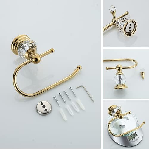 Wolibeer Gold Crystal Towel Bar Set