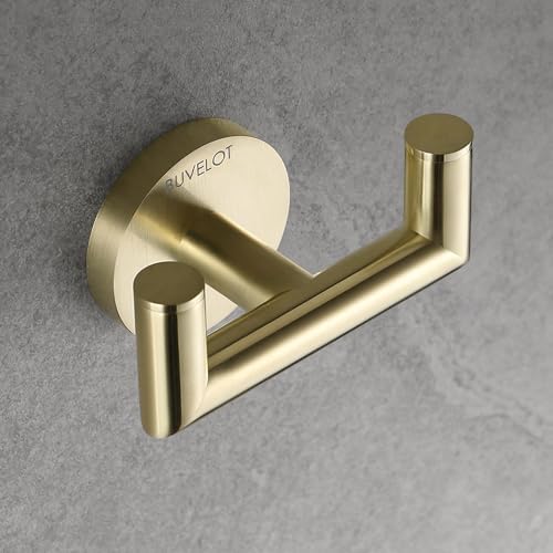 Versatile Heavy Duty Towel Hook with Brushed Gold Finish