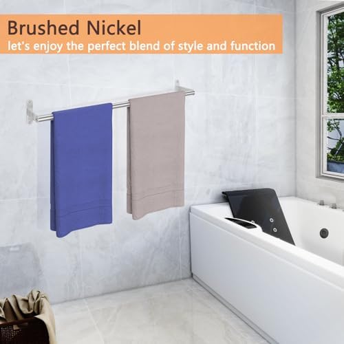 High-Quality Sustainable Space DOKU 24-Inch Brushed Nickel Bathroom Towel Bar