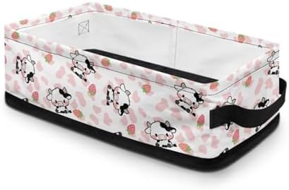 Voxugoniy Toilet Basket Tank Topper Cow Design Storage Basket