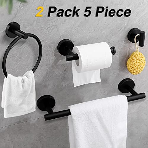 10-Piece Stainless Steel Towel Bar Set
