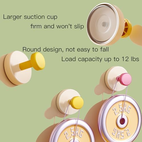 Strong 15LB Suction Cup Hooks for Bathroom Kitchen Storage