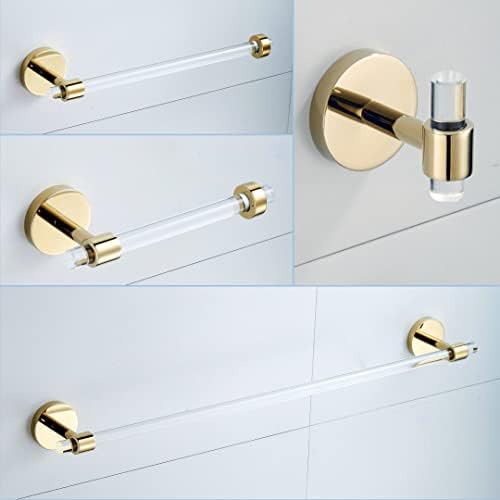 Modern Gold Acrylic Bathroom Hardware Set