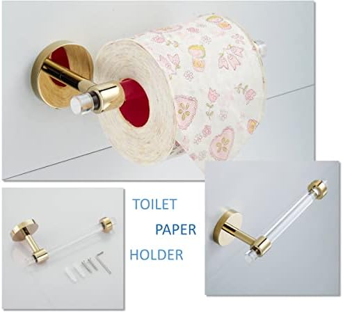 Modern Gold Acrylic Bathroom Hardware Set