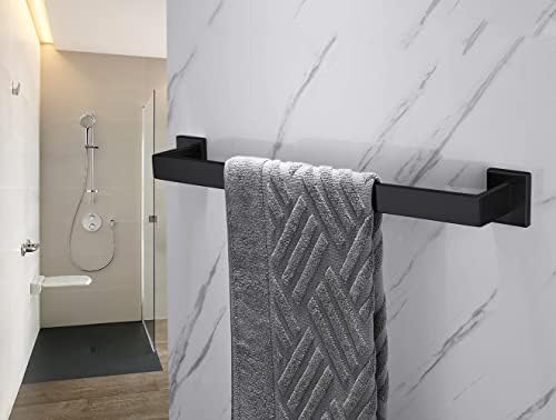 Matte Black 24-Inch Rust-Resistant Towel Bar