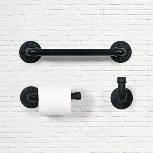 HouseAid 3-Piece Rustic Steel Towel Bar Set