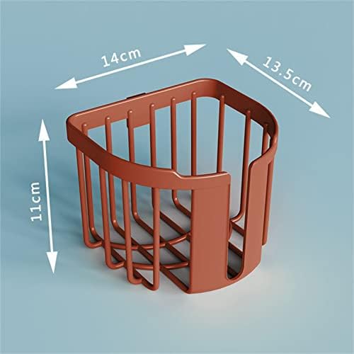 2-Piece No-Drilling Wall-Mounted Toilet Paper Holder Self-Adhesive Red