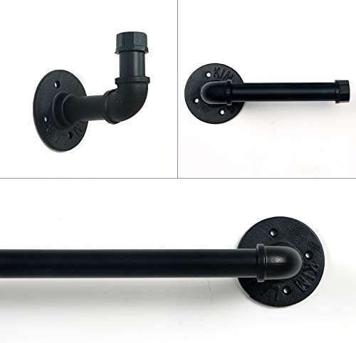 HouseAid 3-Piece Rustic Steel Towel Bar Set