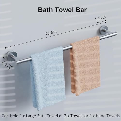 IJDD Modern Bathroom Essential Set with 24-Inch Towel Bar More