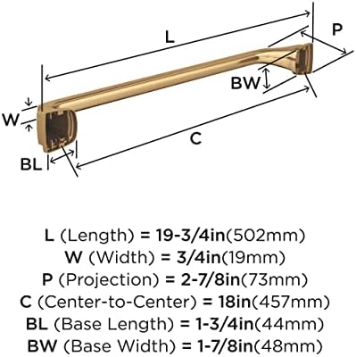 Amerock BH36033CZ Champagne Bronze Towel Bar