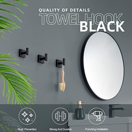 3 Stainless Steel Robe Hook Set Water Rustproof with Easy Install