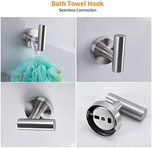8-Piece Brushed Nickel Bathroom Hardware Set