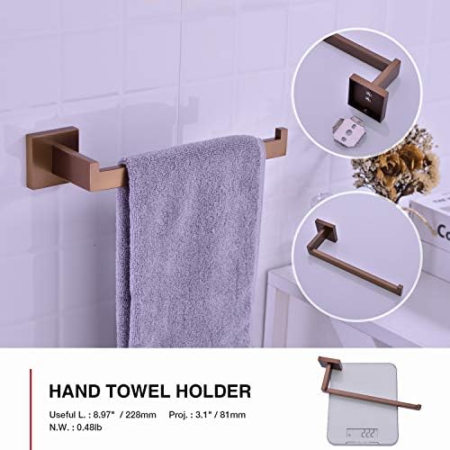 TRUSTMI Rose Gold 5-Piece Bathroom Hardware Set