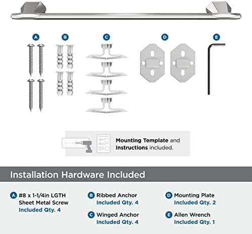 Amerock St Vincent 18-Inch Chrome Towel Bar