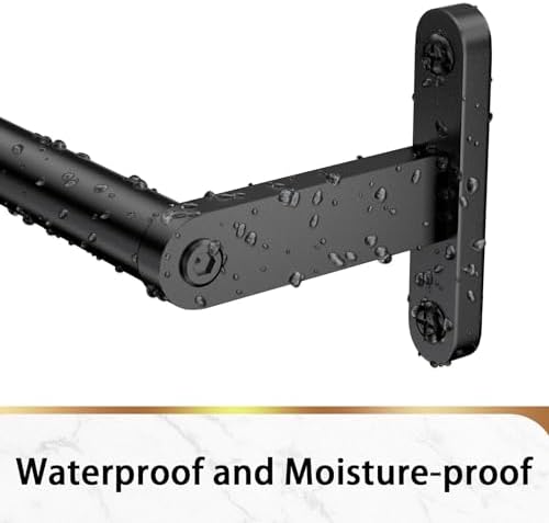 30-Inch Black Towel Bar for Bathroom Wall