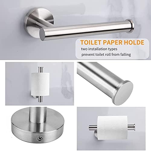 8-Piece Brushed Nickel Bathroom Hardware Set