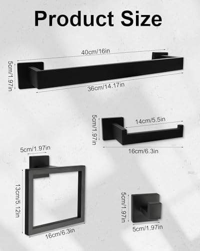 Complete set of bathroom hardware for a fresh look