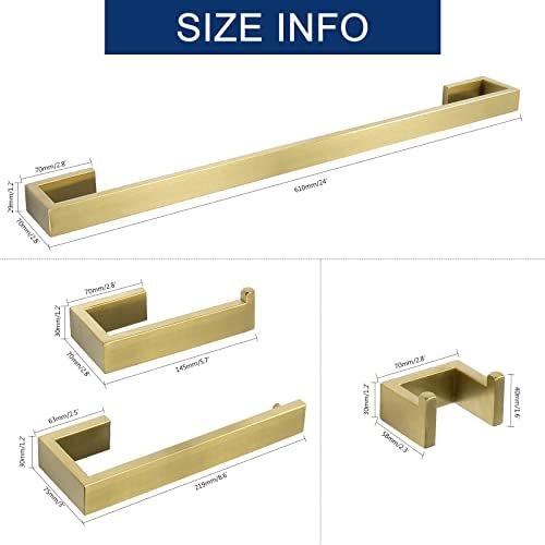 Modern bath towel bar set 24 304 stainless steel towel rod set