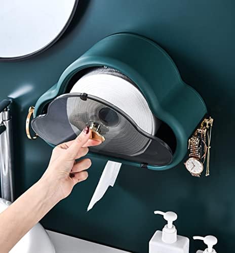 FYOPOIYPaper Towel Holder Wall Mount ABS Toilet Roll Holder no Drilling On Wall