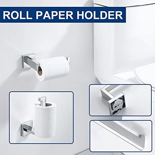 5-Piece Polished Chrome bathroom hardware set