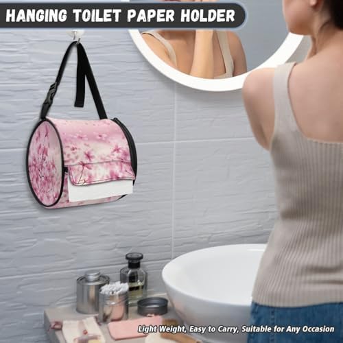 Cherry Blossom Toilet Paper Hanger Organizer