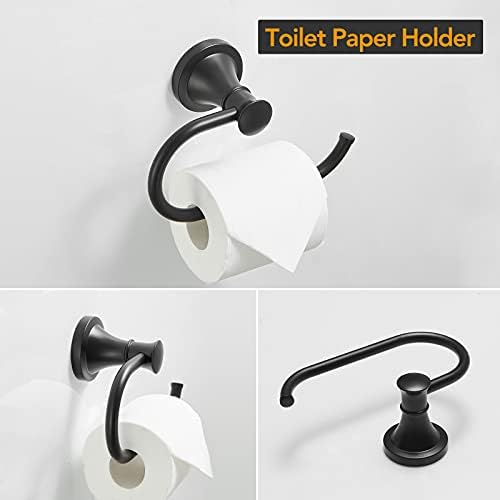 BESy Matte Black 4-Piece Bathroom Accessories Set