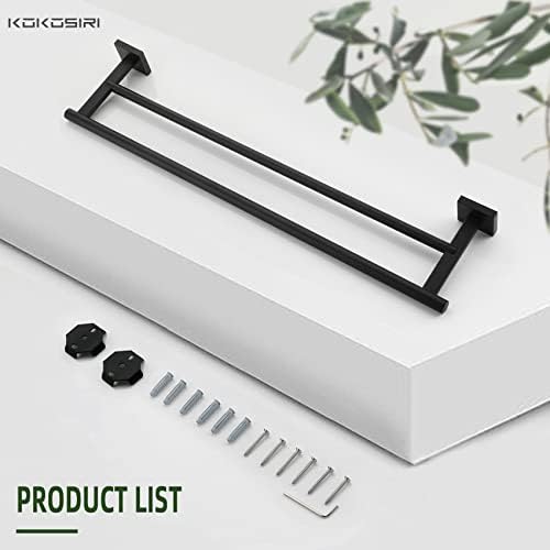 KOKOSIRI Premium 24-inch Stainless Steel Towel Rail Rust-Resistant Easy to Install