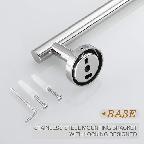 Sturdy Chrome Towel Bar Set for Bathroom