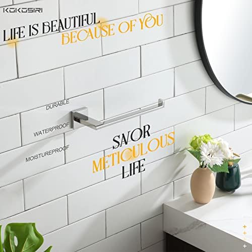 KOKOSIRI Rust-Proof Polished Chrome Towel Holder Bar