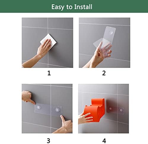 GUYIRT Wall-Mount Toilet Roll Holder Waterproof Rust-Resistant Orange