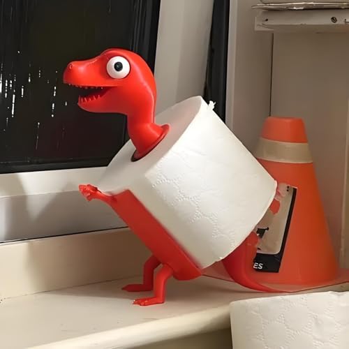 Perfectly Padded Dinosaur-Orange Animal Desk Holder
