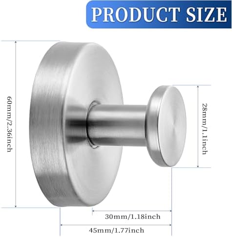 WarlveSturdy Suction Cup Showers Hooks in Brushed Nickel