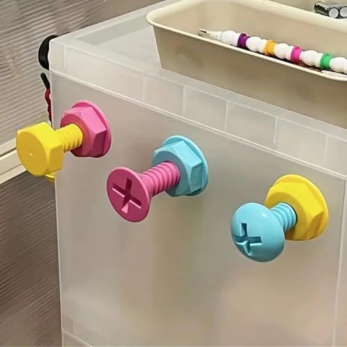 3-Piece Adhesive Screw Wall Hooks for Kids Rooms Offices