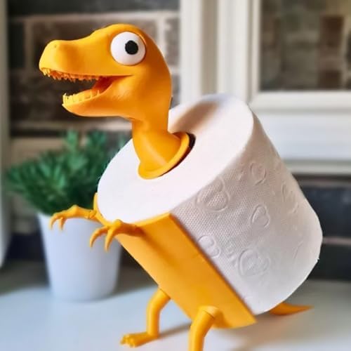 Perfectly Padded Dinosaur-Orange Animal Desk Holder
